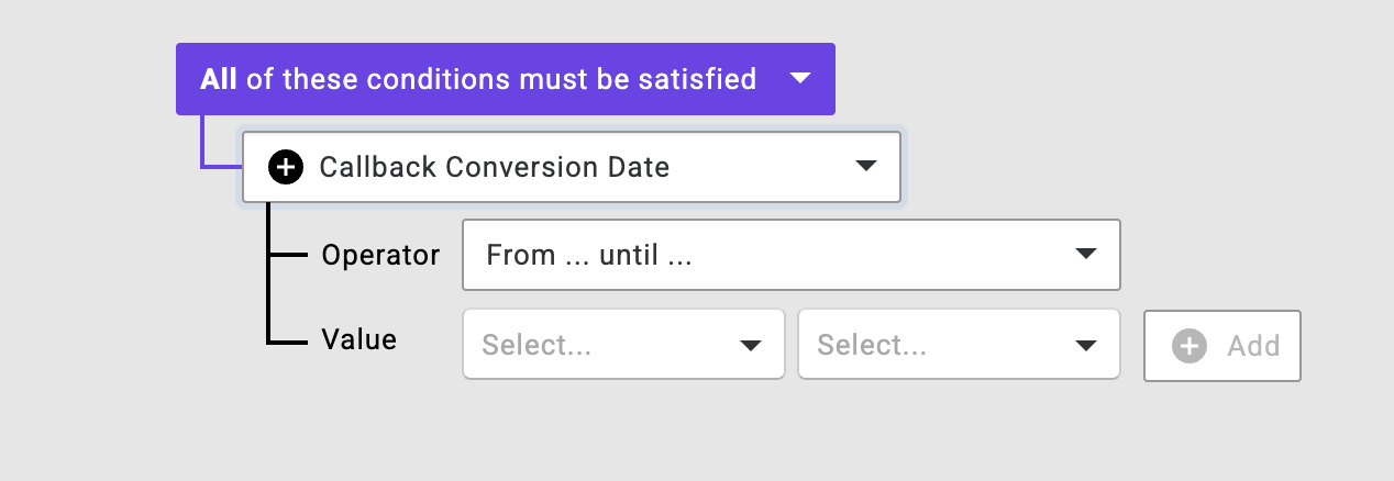 Callback conversion date filter