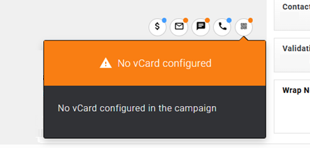 No vCard configured