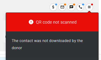 QR code not scanned